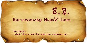 Borsoveczky Napóleon névjegykártya